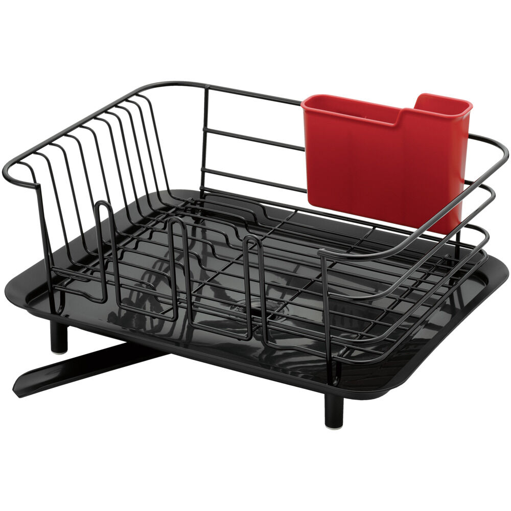 BACKYARD FAMILY「水切りラック コンパクト 通販 ディッシュドレイナー レギュラーサイズ 水切りかご 水切り」|食器・キッチングッズ|ブラック1