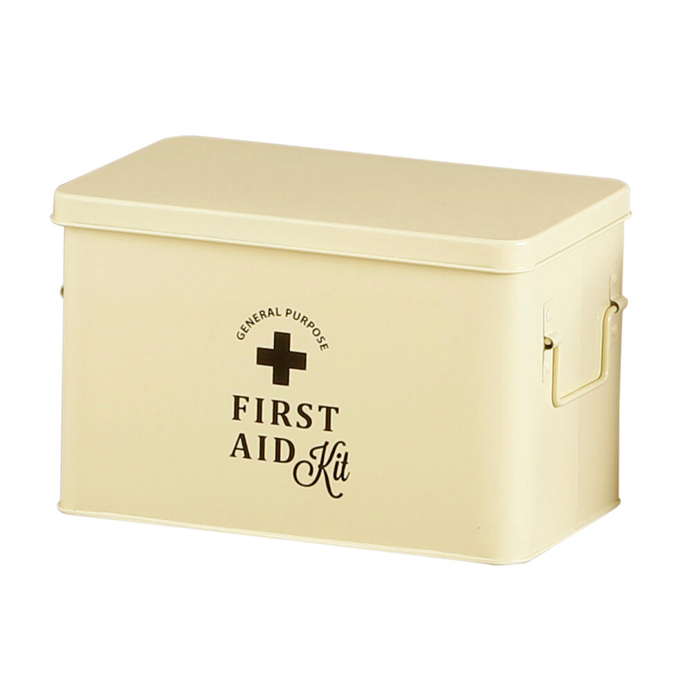 BACKYARD FAMILY「救急箱 おしゃれ 通販 大 スチール 収納ボックス フタ付き 収納ケース 蓋つき 蓋付き 内皿付き」|その他|ホワイト1