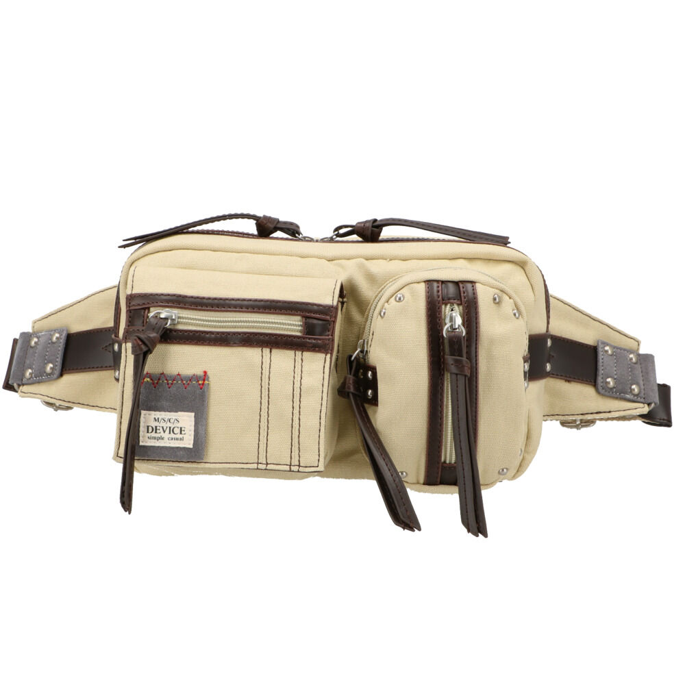 BACKYARD FAMILY「ウエストバッグ メンズ 通販 大容量 釣り バイク ボディバッグ 大きめ ウエストポーチ 斜めがけ」|ショルダー・メッセンジャー|ベージュ1