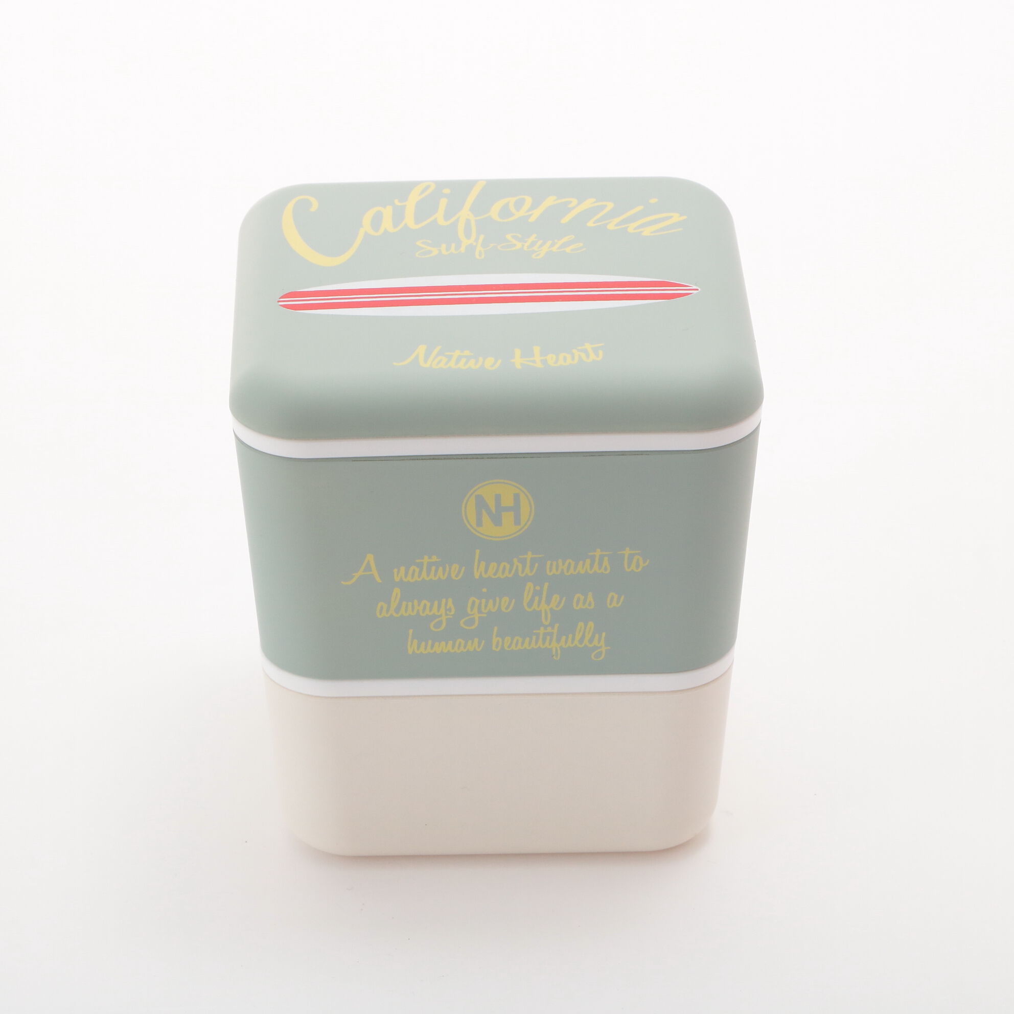 BACKYARD FAMILY「ランチボックス ネイティブハート Native Heart お弁当箱 スクエア カーシヴ」|食器・キッチングッズ|グリーン1