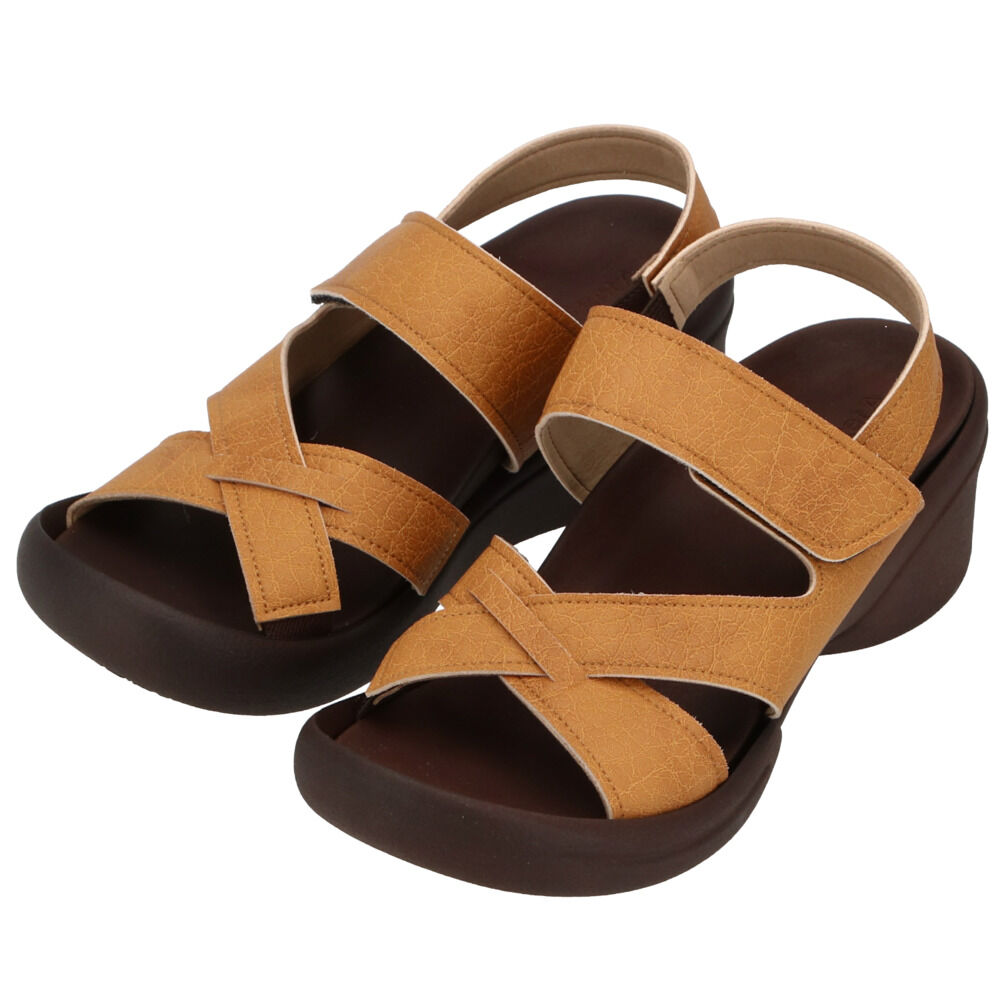 BACKYARD FAMILY「サンダル レディース 履きやすい 通販 歩きやすい おしゃれ ブラック 黒 幅広 甲高 ブランド」|サンダル|イエロー3