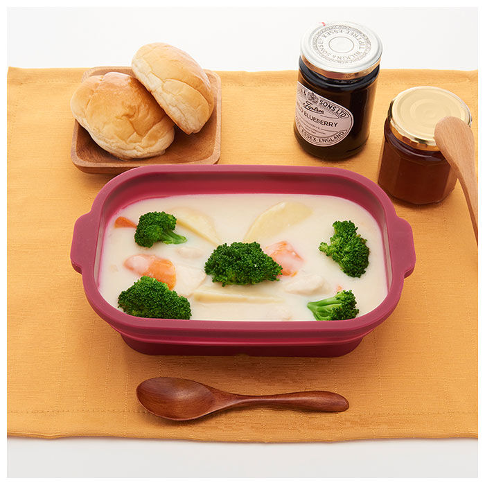 BACKYARD FAMILY「シリコンスチーマー 通販 シリコン スチーマー 丸型 角型 折りたたみ 蓋付き フタがお皿になる」|食器・キッチングッズ|