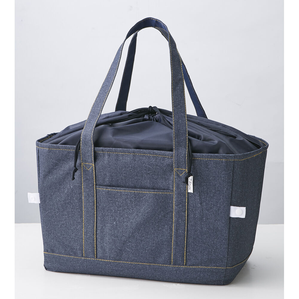 BACKYARD FAMILY「エコバッグ レジカゴ 通販 レジカゴ対応エコバッグ エコバック レジカゴ型 バッグ」|エコバッグ|ブルー1