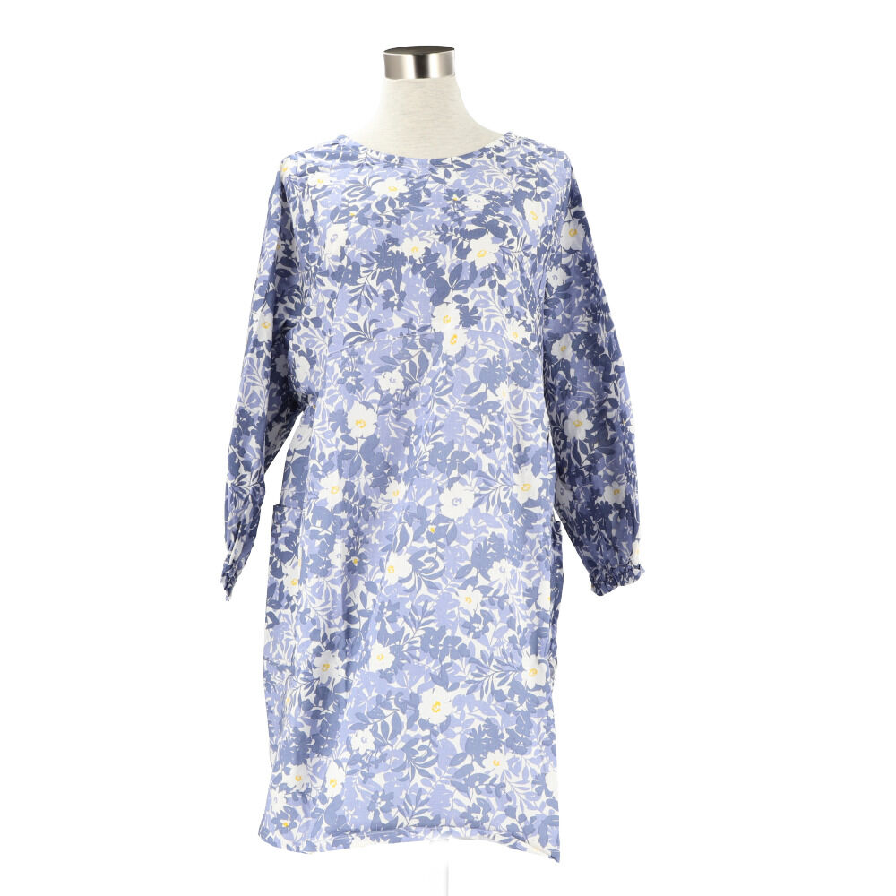 BACKYARD FAMILY「割烹着 おしゃれ 通販 かっぽう着 かっぽうぎ 保育士 エプロン スモック 大人 ルームウェア」|その他|ブルー3