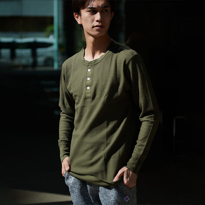 BACKYARD FAMILY「JEMORGAN パックTシャツ 通販 JC189-52S ワッフル ロンT サーマル」|Tシャツ・カットソー|