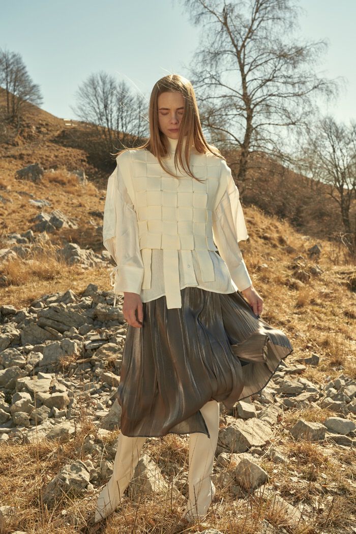 BACKYARD FAMILY「MIND シアープリーツスカート 通販 日本製 スカート プリーツスカート シアースカート」|スカート|