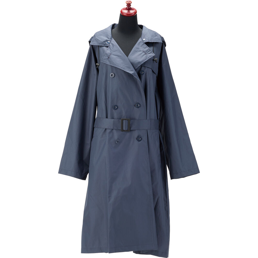 BACKYARD FAMILY「レインコート レディース ロング 通販 トレンチコート ロングコート コート アウター 通勤 春」|レインコート|ブルー1