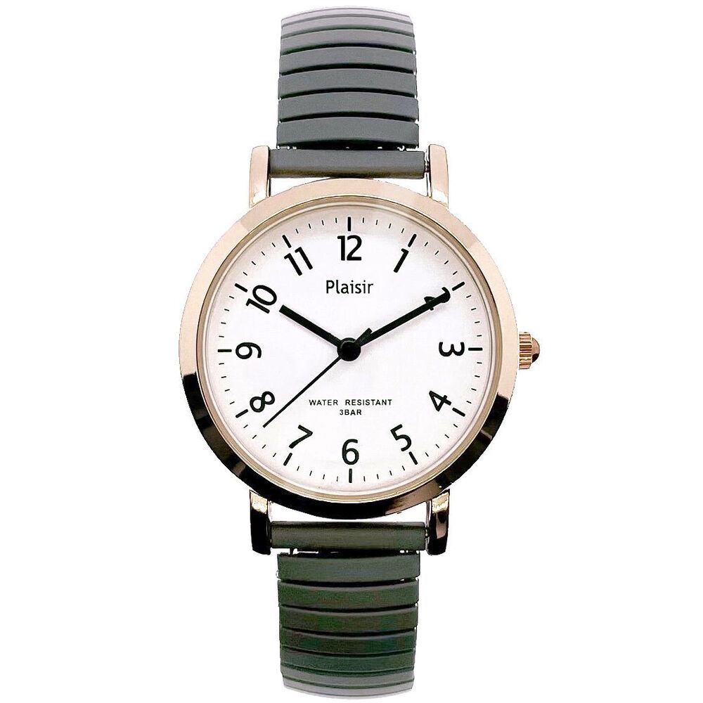 BACKYARD FAMILY「Plaisir プレジール 腕時計 レディース ジャバラ 通販 ニッケルフリー ジャバラウォッチ」|腕時計|グレー1