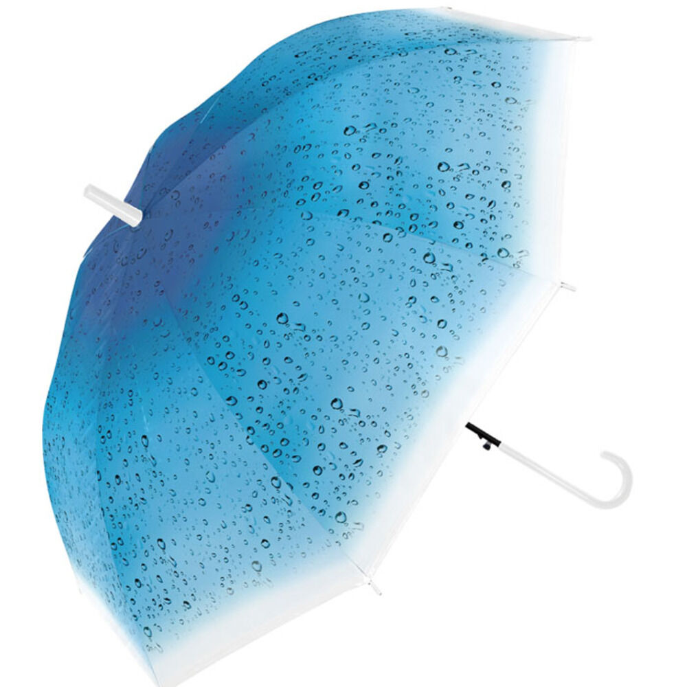 BACKYARD FAMILY「傘 レディース 透明 通販 60cm ビニール傘おしゃれ 雨傘 長傘 ワンタッチ傘 ジャンプ傘」|傘|ブルー1