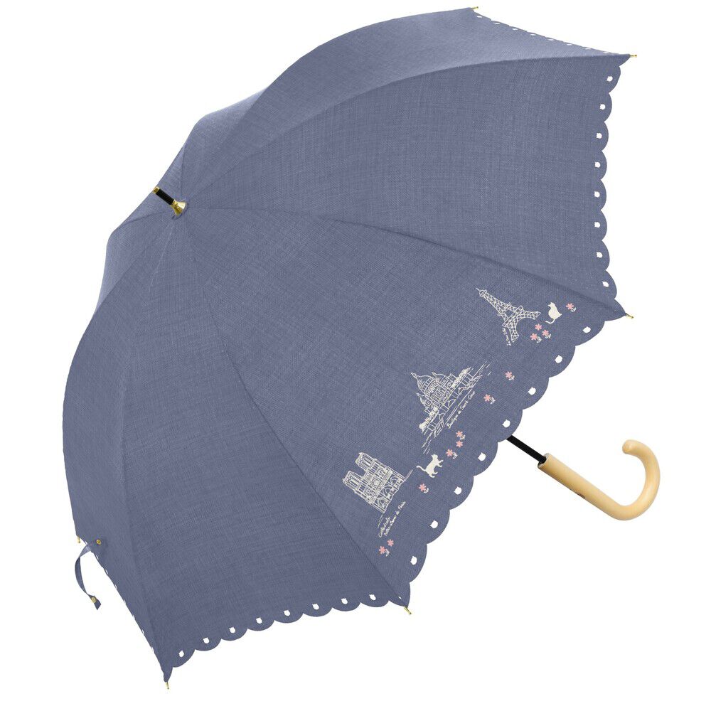 BACKYARD FAMILY「傘 レディース 大人 通販 長傘 55cm 晴雨兼用 かさ カサ 雨傘 日傘 晴雨兼用傘」|傘|ブルー7