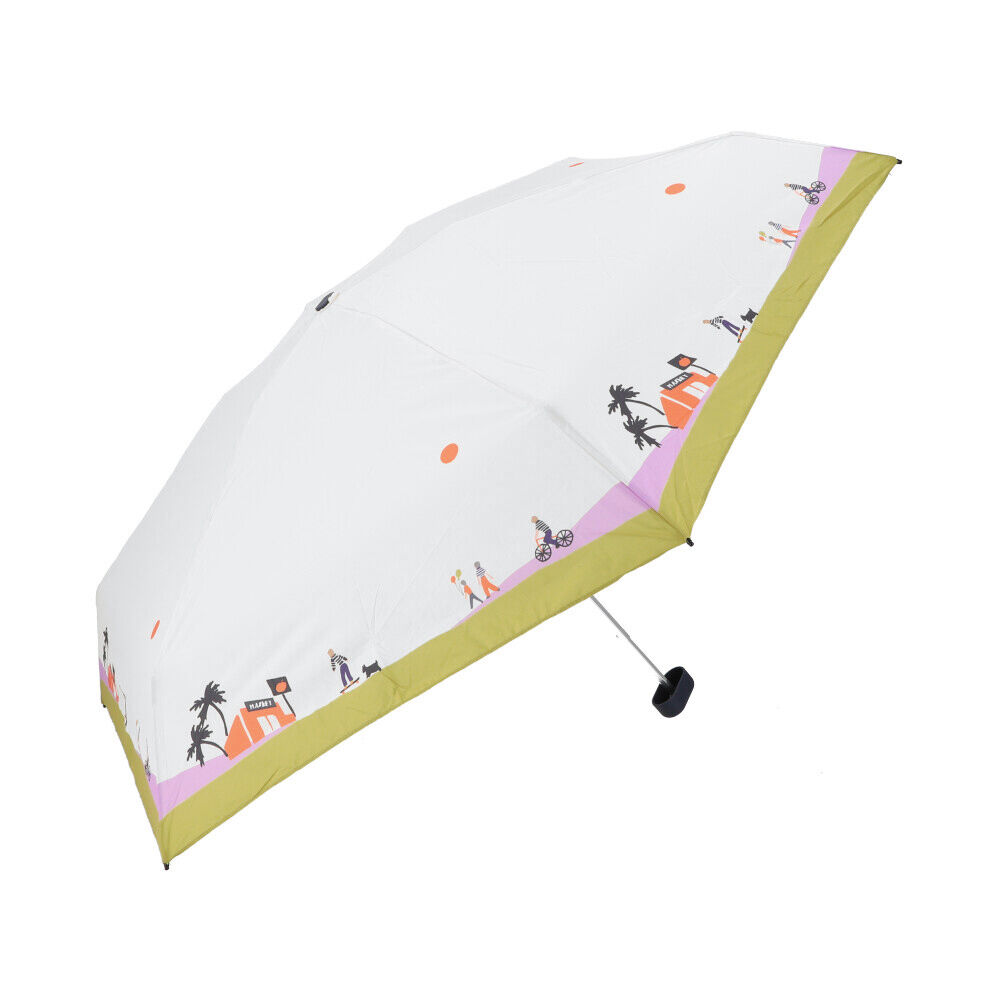 BACKYARD FAMILY「折りたたみ傘 レディース 通販 5段 折り畳み傘 ミニ 15cm コンパクト UV カラビナ付き」|傘|ベージュ2