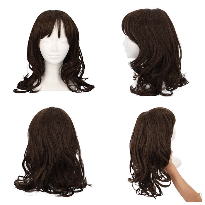 BACKYARD FAMILY「プリシラ ウィッグ フルウィッグ 通販 ロング 自然 セミロング ミディアム 黒髪 カール かつら」|ヘアスタイリング|