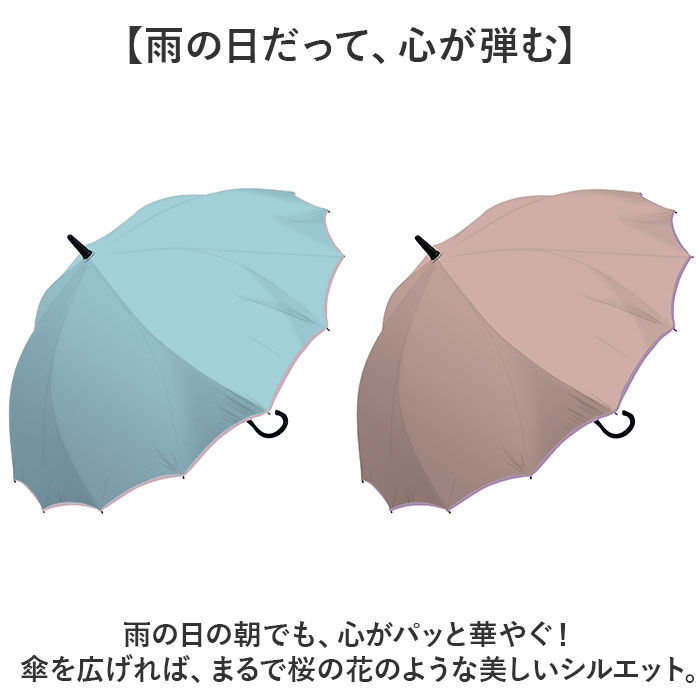 BACKYARD FAMILY「耐風傘 レディース 大きめ 通販 長傘 雨傘 耐風骨 16本骨 ジャンプ傘 かさ 長がさ 65cm」|傘|