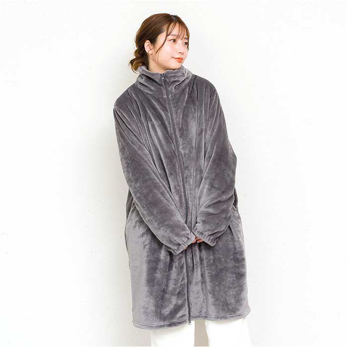 BACKYARD FAMILY「グロリア ジップアップローブ 通販 ジップアップ ローブ ナイトガウン ルームウェア 部屋着」|ルームウェア|