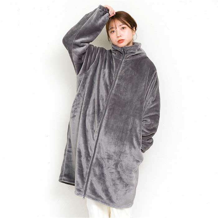 BACKYARD FAMILY「グロリア ジップアップローブ 通販 ジップアップ ローブ ナイトガウン ルームウェア 部屋着」|ルームウェア|