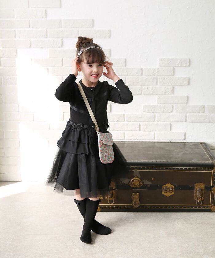 BACKYARD FAMILY「キッズ カーディガン 女の子 通販 カーデガン 10005306 秋 冬 春 秋冬 黒 ブラック」|その他|