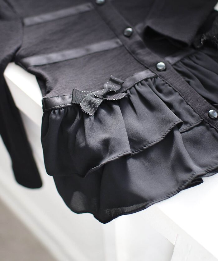 BACKYARD FAMILY「キッズ カーディガン 女の子 通販 カーデガン 10005306 秋 冬 春 秋冬 黒 ブラック」|その他|