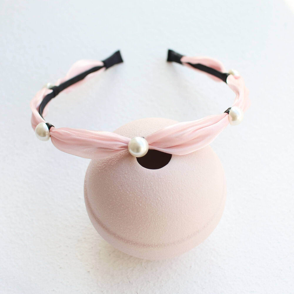 BACKYARD FAMILY「Rora カチューシャ 通販 パール リボン 48522102 髪飾り ヘッドドレス 子供 女の子」|その他|ピンク1