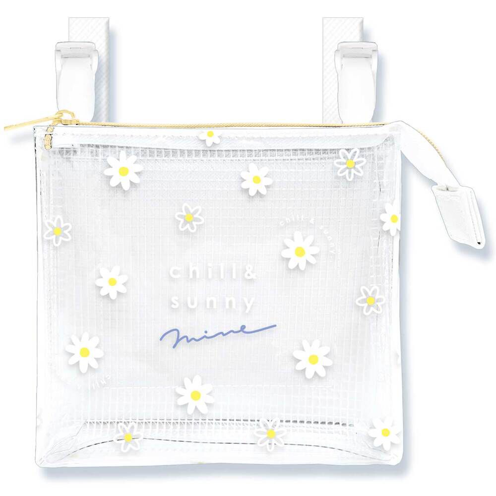 BACKYARD FAMILY「移動ポケット 2ポケット クリア 通販 クリップポケット ポシェット ポケット 小物入れ」|ポーチ|ホワイト1