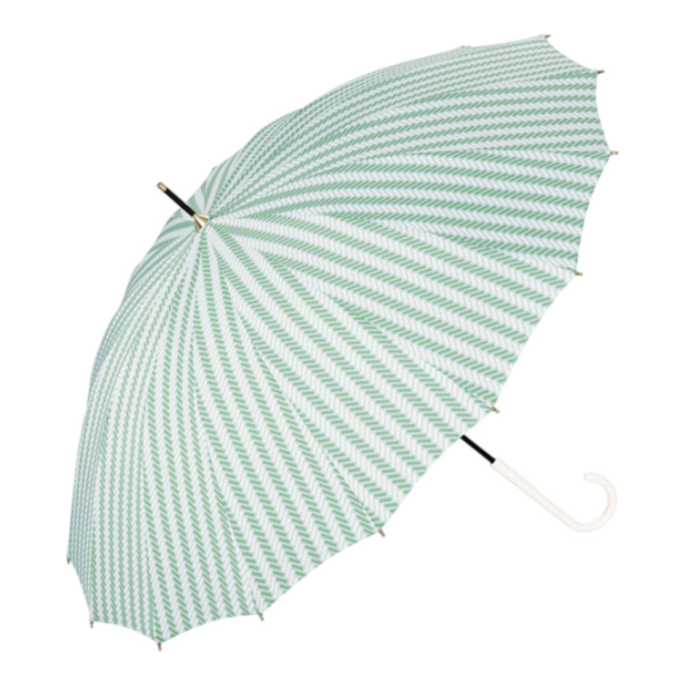 BACKYARD FAMILY「wpc ワールドパーティ 長傘 レディ－ス 通販 雨傘 傘 かさ カサ 丈夫 16本骨 多骨 和風」|傘|グリーン1