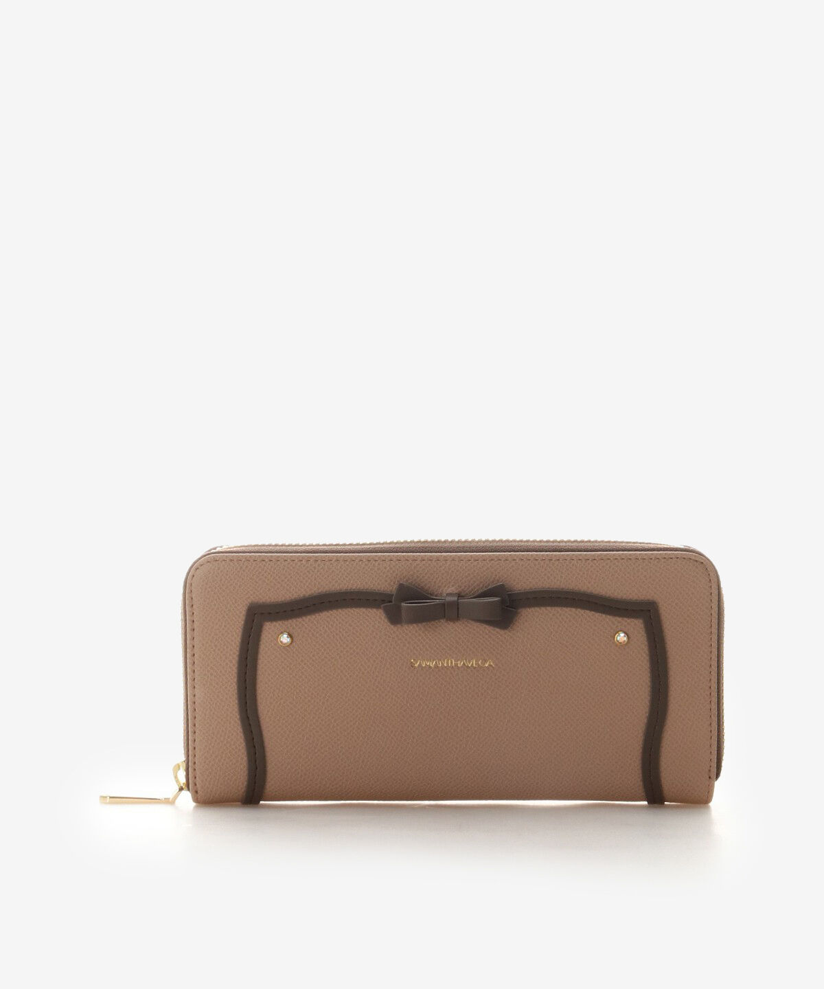 Samantha Vega「ソリッドリボン長財布」|財布|ベージュ