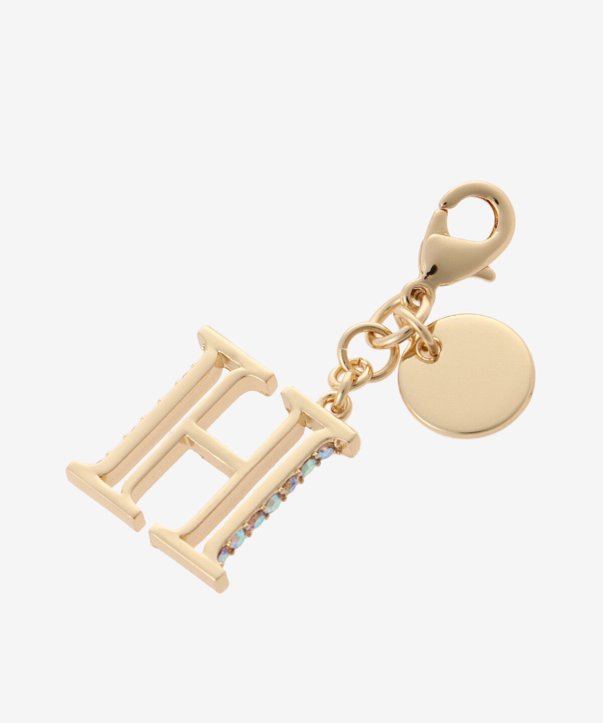 Samantha Vega「サイドビジューイニシャルファスナートップ(H)」|チャーム・キーホルダー|