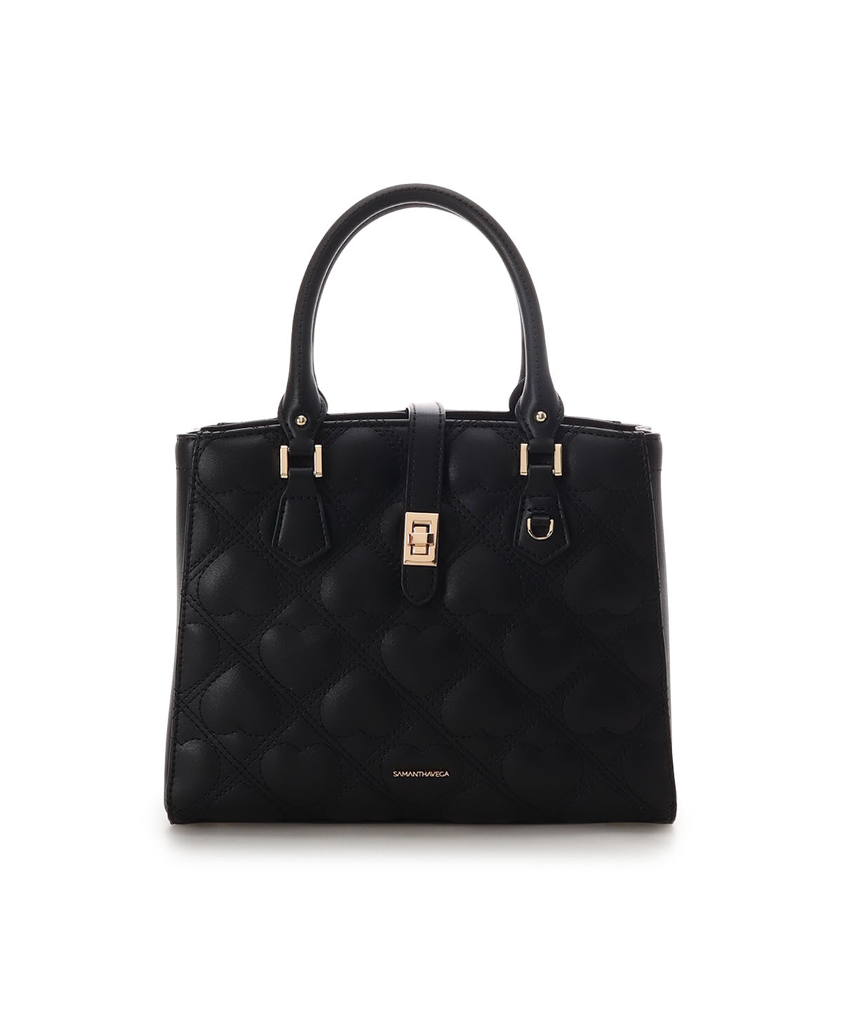 Samantha Vega「ハートキルトハンドバッグ」|ハンドバッグ|ブラック