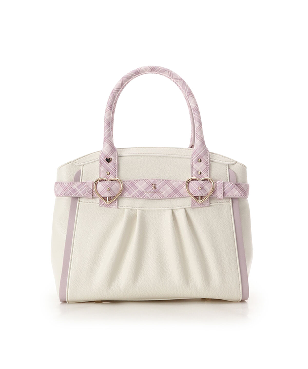 Samantha Vega「チェックハートベルトハンドバッグ」|ハンドバッグ|ホワイト