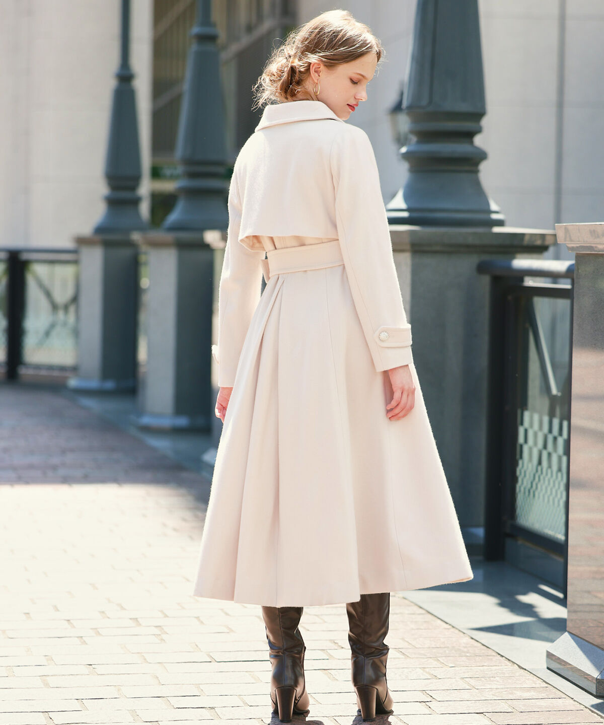 アンドクチュール「ウールビーバースタンドカラーコート」|ステンカラーコート|