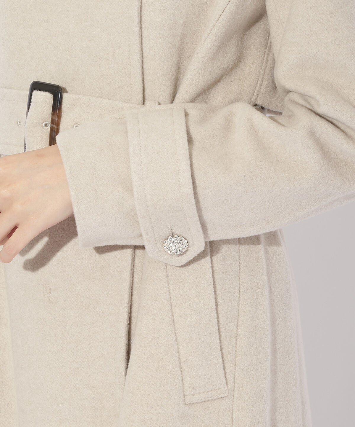 アンドクチュール「ウールビーバースタンドカラーコート」|ステンカラーコート|