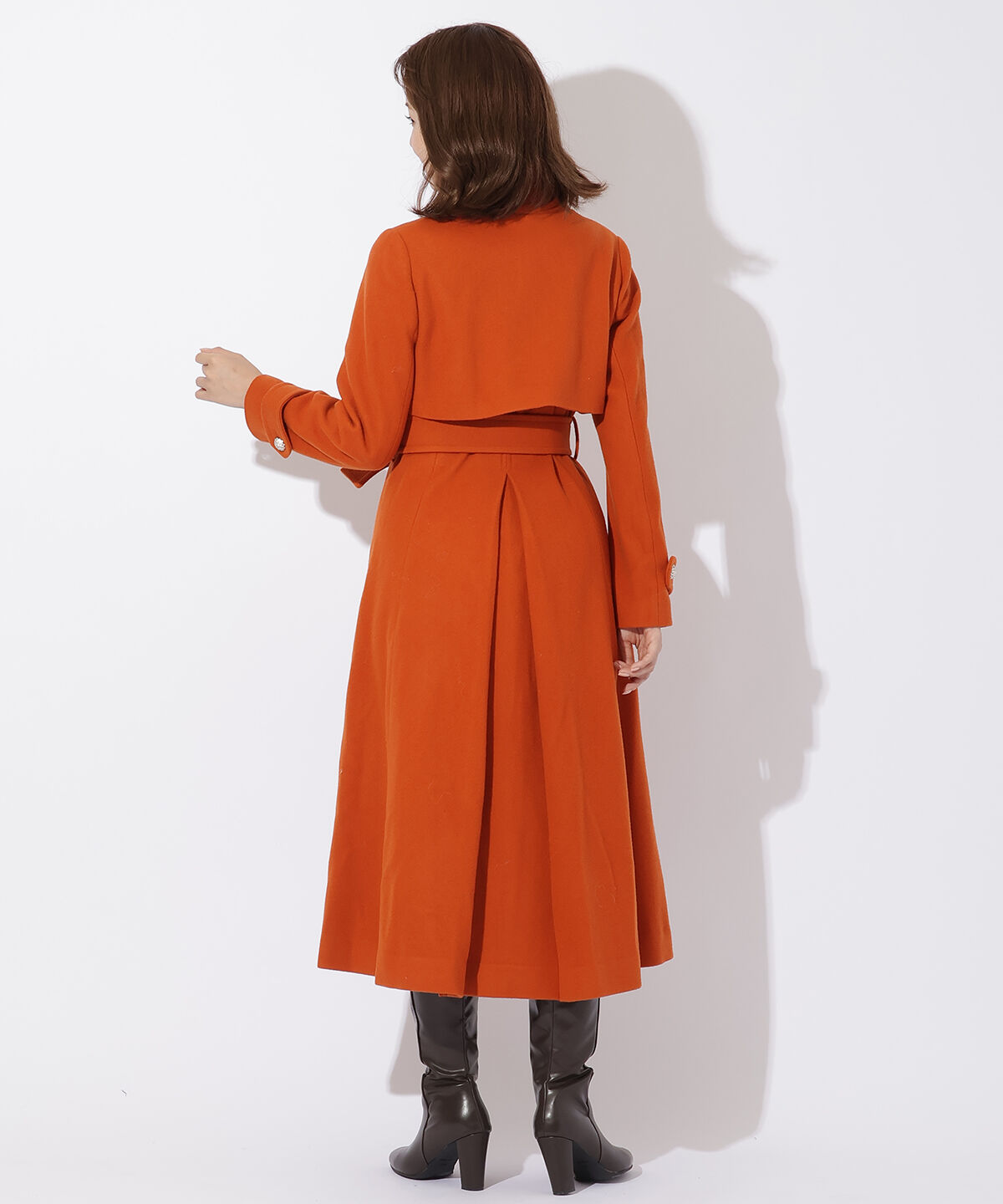 アンドクチュール「ウールビーバースタンドカラーコート」|ステンカラーコート|