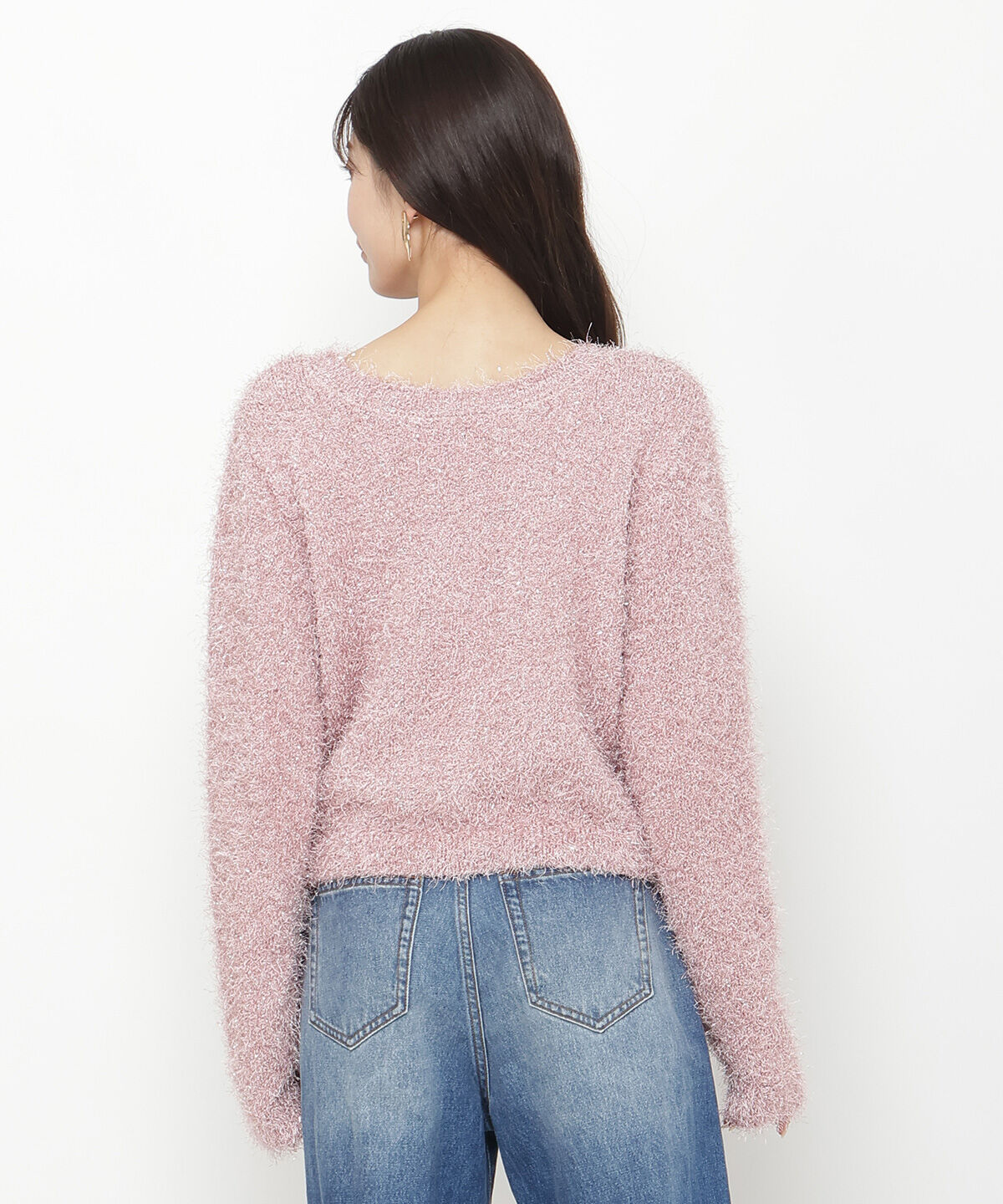 アンドクチュール「ラメフリンジフェザーカーディガン」|カーディガン|