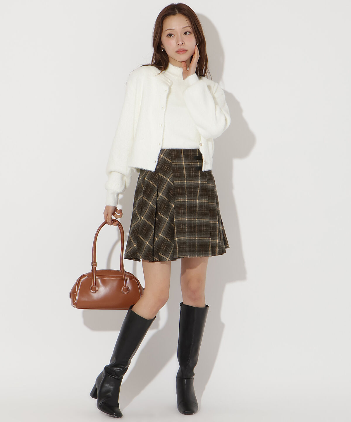 アンドクチュール「フェザーニットアンサンブル」|カーディガン|