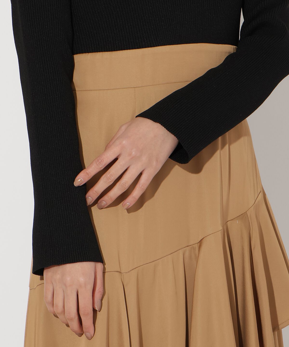 アンドクチュール「アシメスカートドッキングワンピース」|ワンピース|