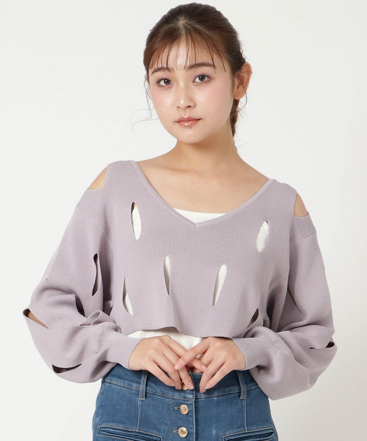 REDYAZEL「カットアウトニット」|ニット・セーター|