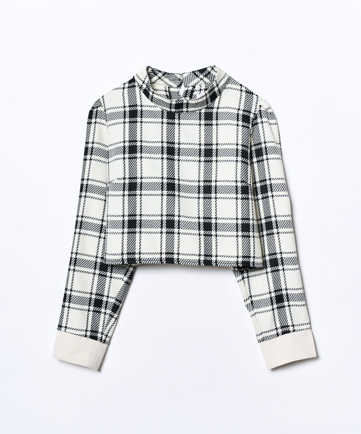 REDYAZEL「チェックハイネックコンパクトブラウス」|シャツ・ブラウス|