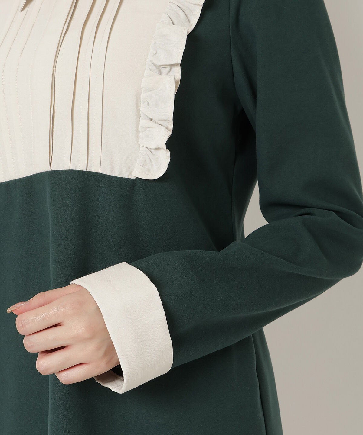 REDYAZEL「バイカラーシャツミニワンピース」|ワンピース|