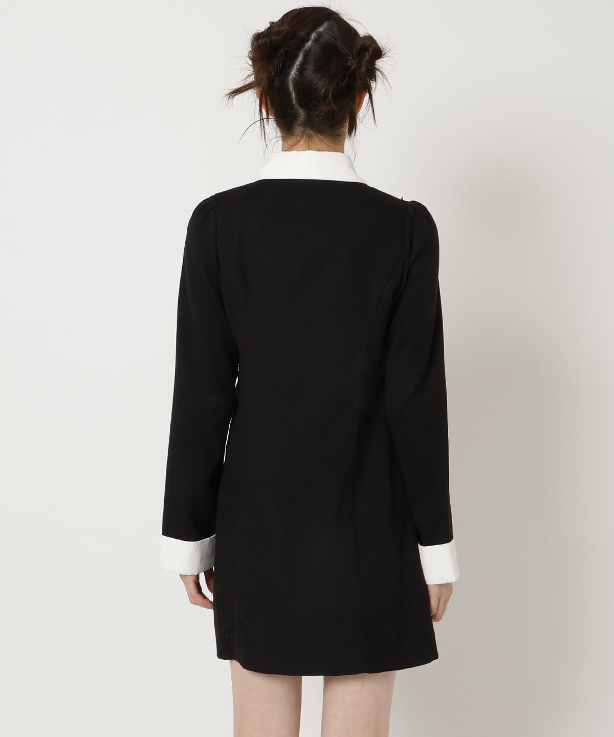 REDYAZEL「バイカラーシャツミニワンピース」|ワンピース|