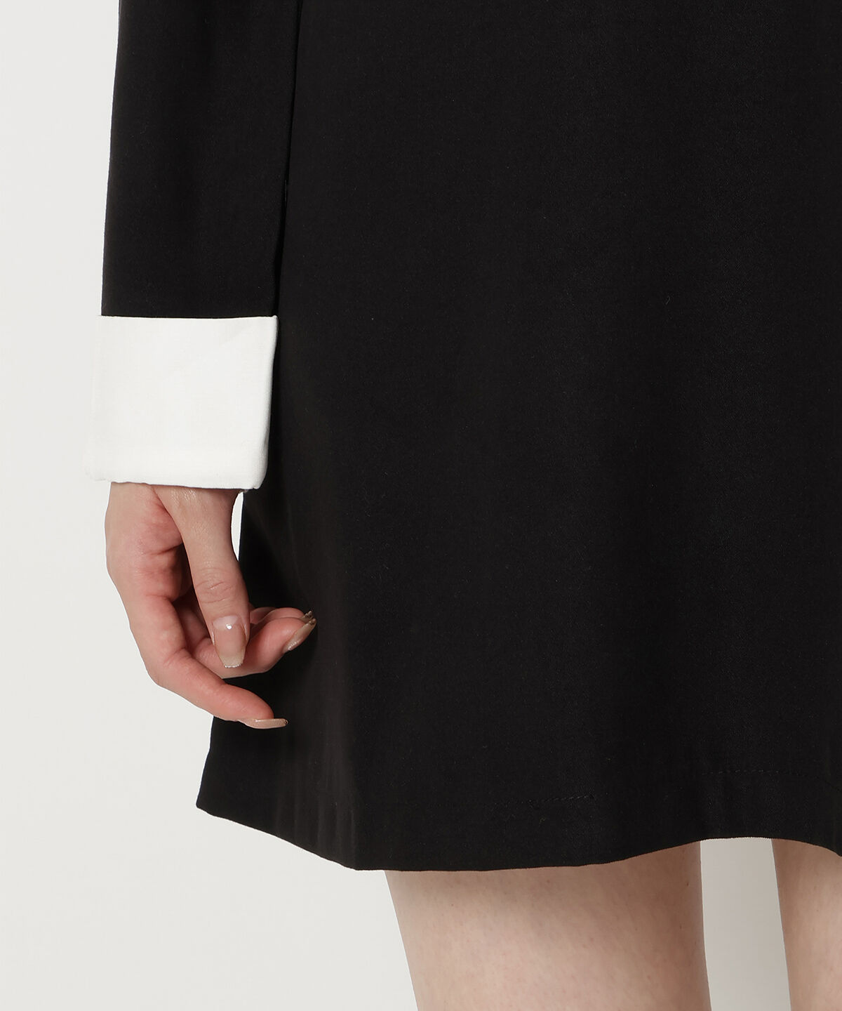 REDYAZEL「バイカラーシャツミニワンピース」|ワンピース|