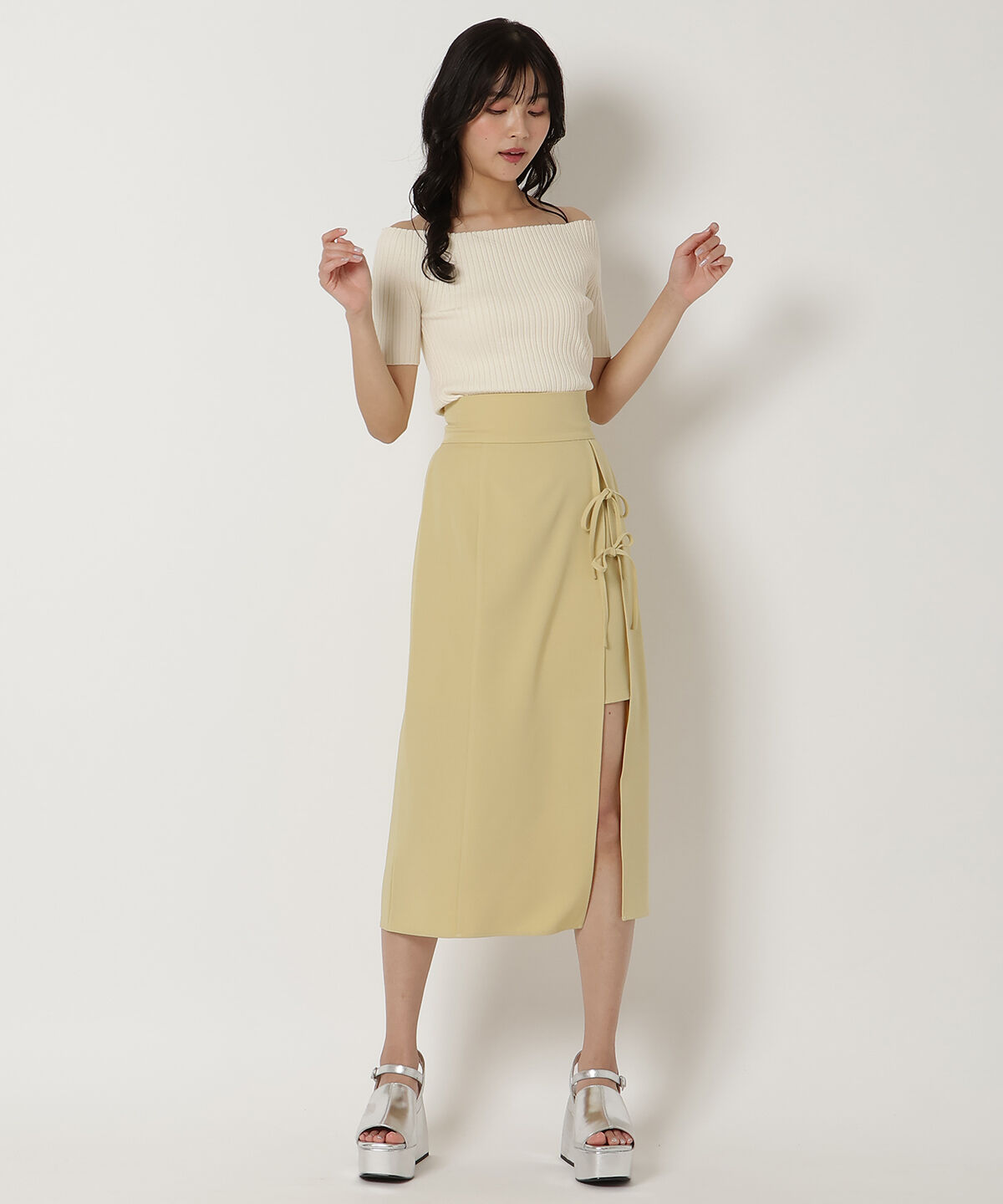 REDYAZEL「半袖リブニット」|ニット・セーター|