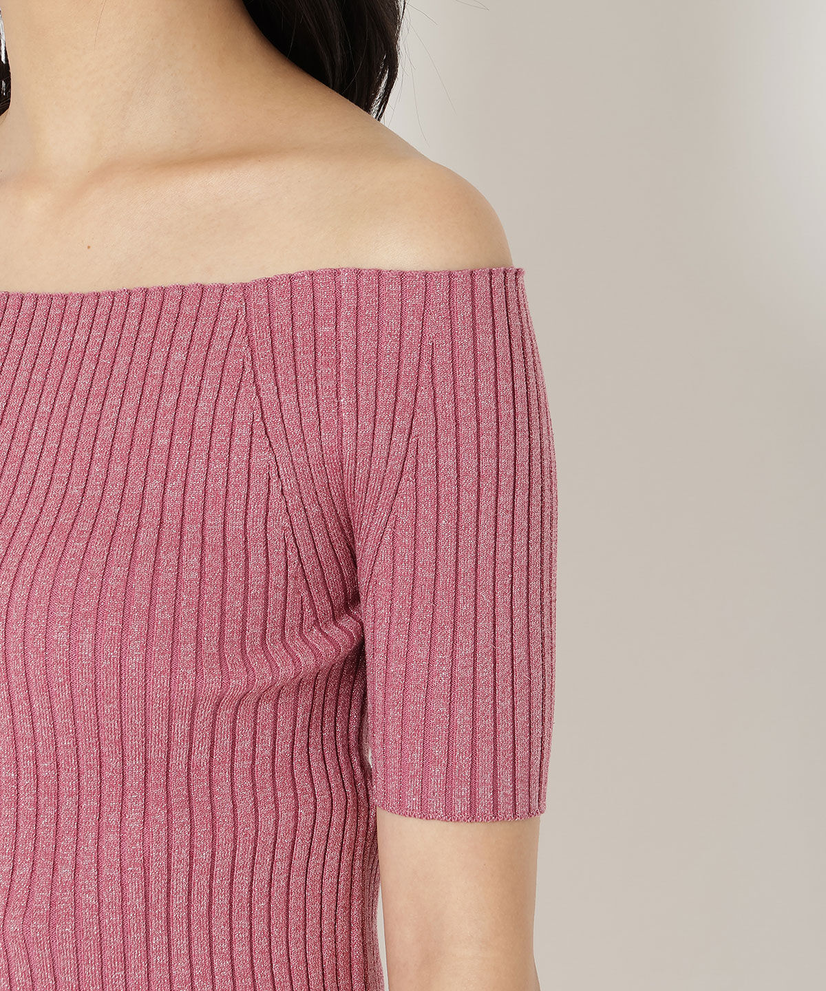 REDYAZEL「半袖リブニット」|ニット・セーター|