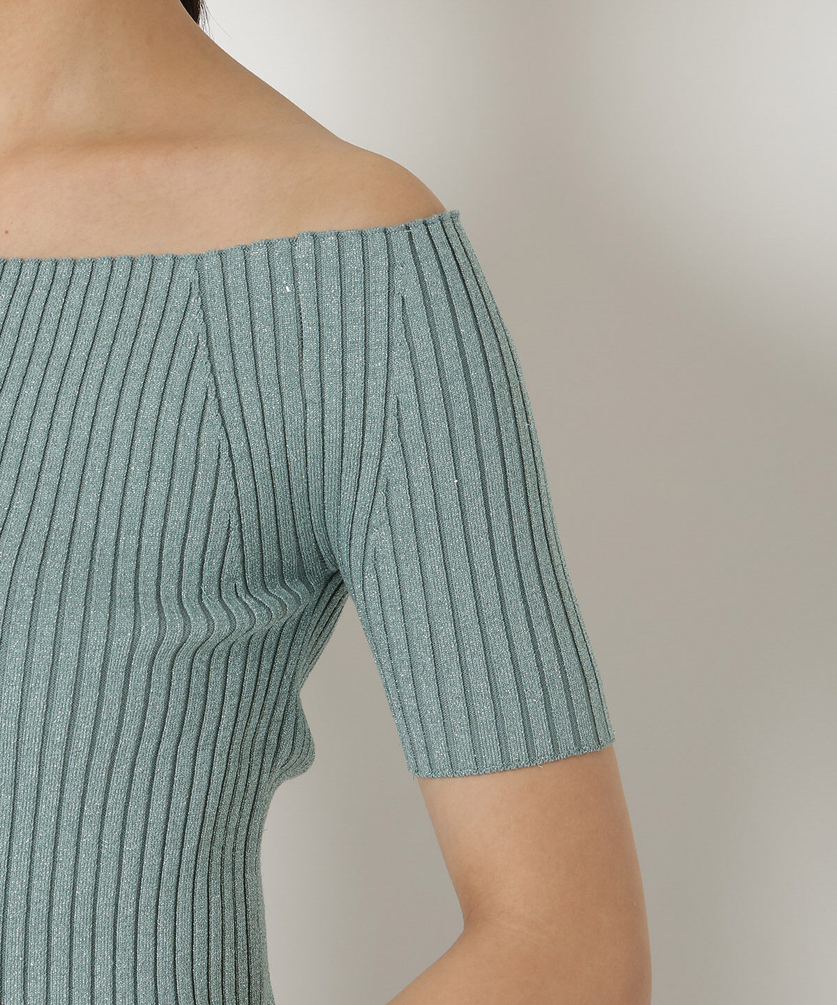 REDYAZEL「半袖リブニット」|ニット・セーター|