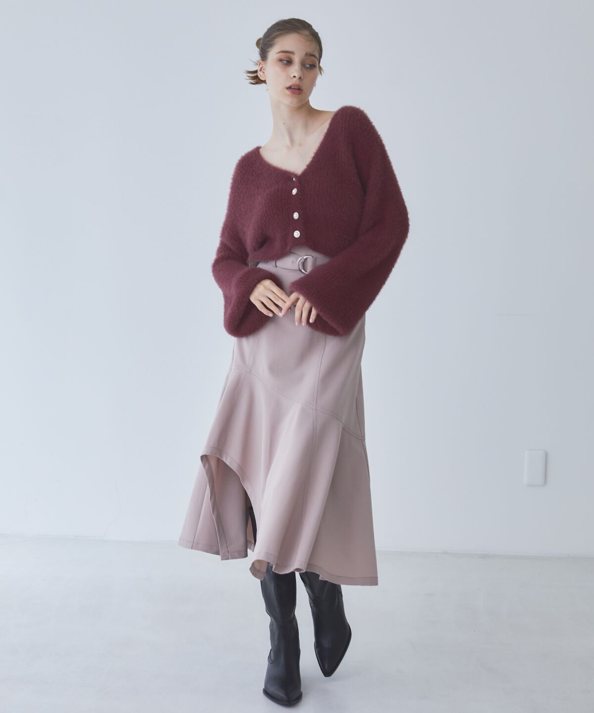 REDYAZEL「フェザーニットカーディガン」|カーディガン|