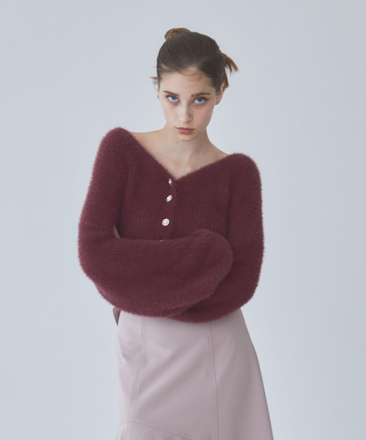 REDYAZEL「フェザーニットカーディガン」|カーディガン|