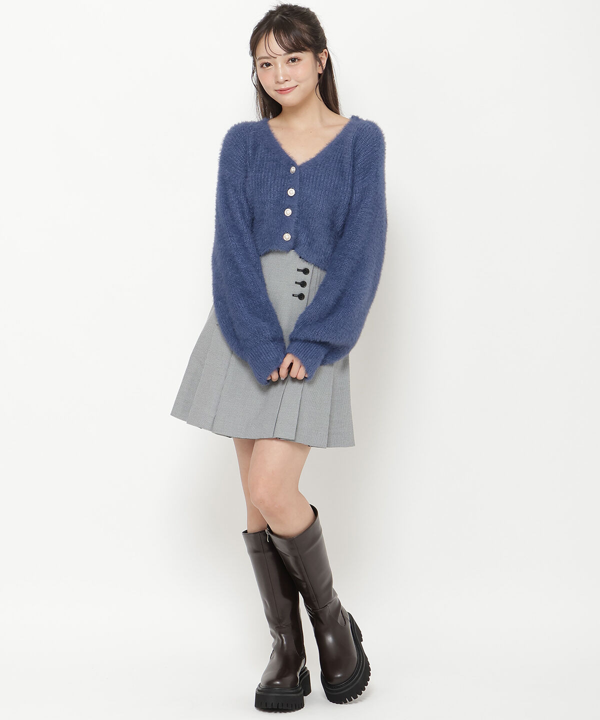 REDYAZEL「フェザーニットカーディガン」|カーディガン|