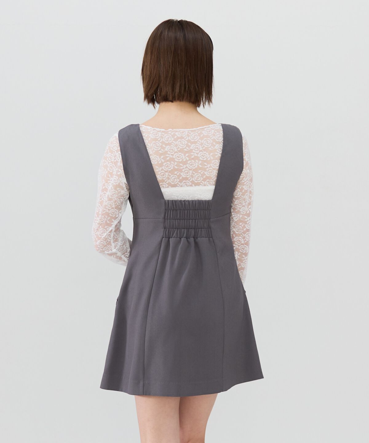 REDYAZEL「ダブルボタンミニジャンパースカート」|ジャンパースカート|