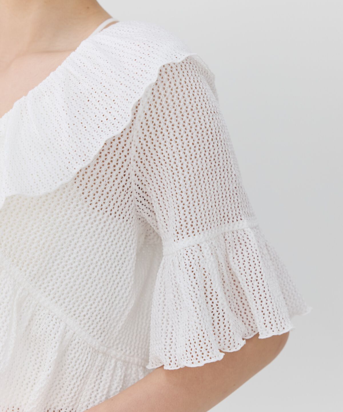 REDYAZEL「クロシェフリルカーディガン」|カーディガン|