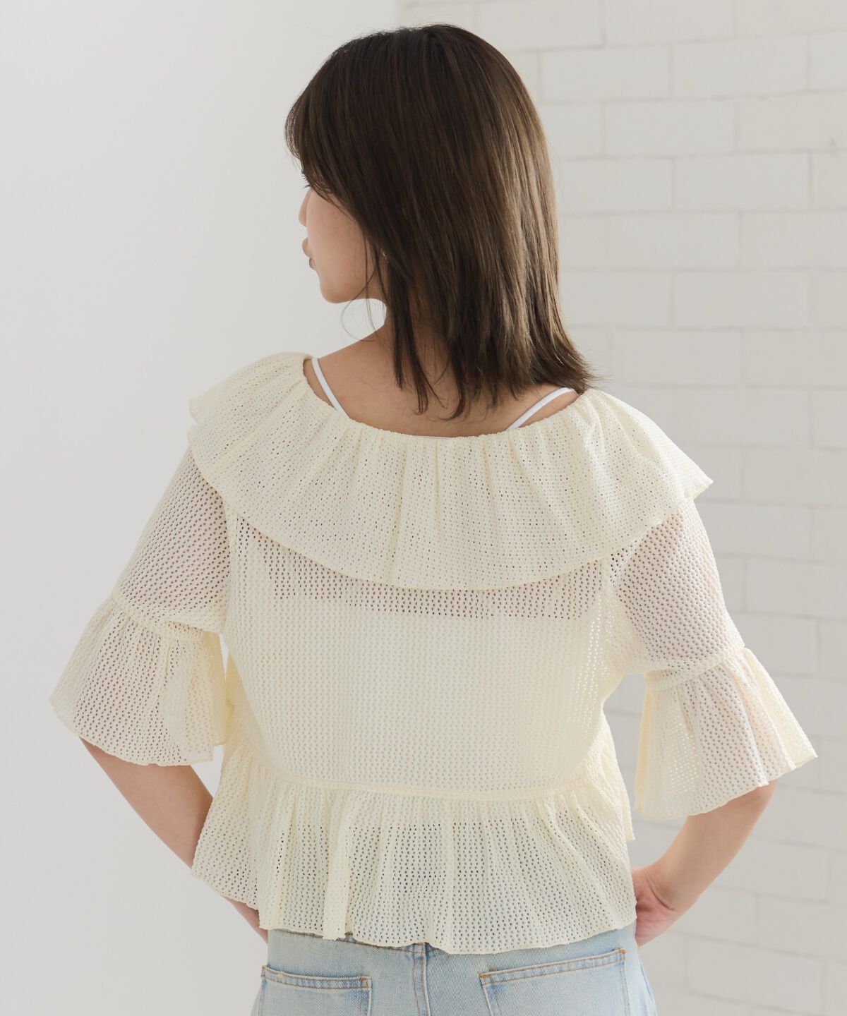 REDYAZEL「クロシェフリルカーディガン」|カーディガン|