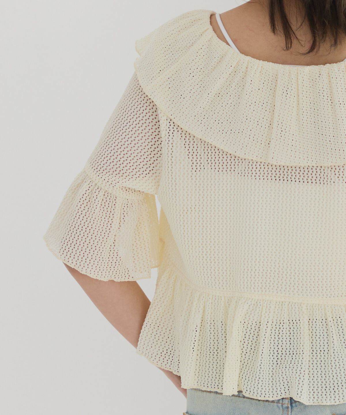 REDYAZEL「クロシェフリルカーディガン」|カーディガン|