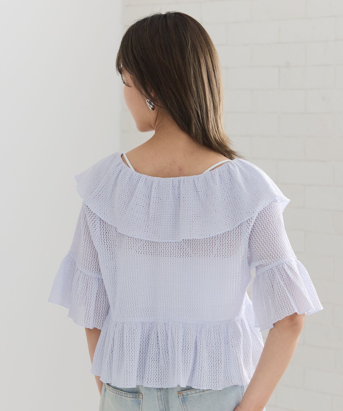 REDYAZEL「クロシェフリルカーディガン」|カーディガン|